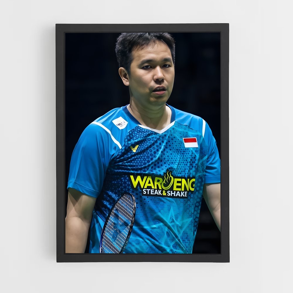 Poster Ace en Bleu – affiche Badminton (vue 2)